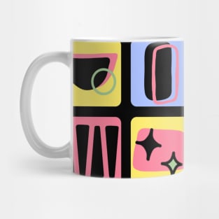 Mid Century Modern Patches in 50s Color Scheme Mug